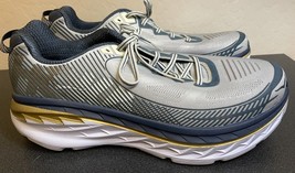 Hoka One One Bondi 5 Men&#39;s Size 14 Running Shoes Gray Blue White Neutral - £70.76 GBP