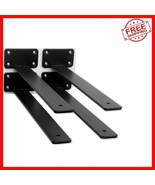 Versatile 2-Pack 12 Inch Black L Shelf Brackets with Mounting Screws Inc... - $30.68