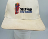 Six Flags New England Strapback Hat Adjustable Baseball Cap White Zkapz ... - $7.94