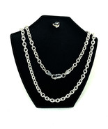 925 Silver Cutting Textured Cable Chain Necklace, Unisex Necklace Jewelr... - £59.95 GBP+