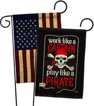 Play Like a Priate - Impressions Decorative USA Vintage - Applique Garden Flags  - £24.33 GBP