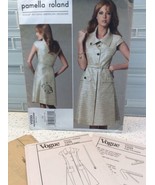 Vogue Sewing Pattern Pamella Roland V1233 6 8 10 12 Fitted Dress Belt Average - $10.55