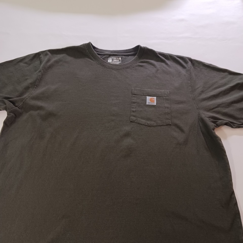 Carhartt K87 306 Loose Fit Men's Green Cotton Short Sleeve Pocket T-Shirt Sz XL Item image 7