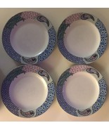Lot of 4 Studio Nova Medley Y0284 Dinner Plates Fine China Hearts Paisle... - $32.33 CAD