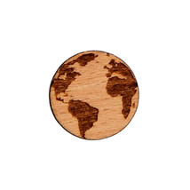 Earth Wood Lapel Pin - £7.43 GBP