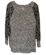 Anthropologie ESCIO Women&#39;s Boho Sweater 100% Acrylic Sheer Sleeves Size... - $20.35 CAD