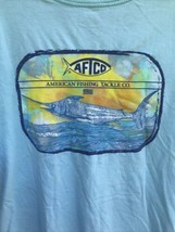 AFTCO Marlin T Shirt Mens Short Sleeve American Fishing Tackle Co Logo T... - £19.32 GBP