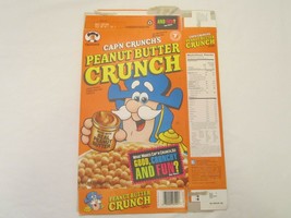 Cereal Box 1995 QUAKER Cap&#39;n Crunch PEANUT BUTTER CRUNCH 15 oz [Z201a3] - £10.67 GBP