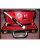 SCOTTISH BAGPIPE PRACTICE CHANTER Rosewood BLACK NEW Carry Box Reeds - $48.02