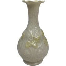 Belleek Ireland Porcelain Vase Grape Vine Canary Luster Gold Brown Mark ... - £18.35 GBP