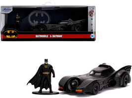1989 Batmobile w Diecast Batman Figurine Batman 1989 Movie DC Comics Hol... - $23.02