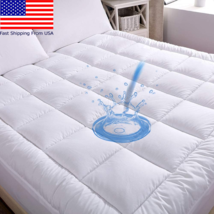 King Size Mattress Pad Cover Cooling Foam Pillow Top Topper Thick Luxury Bed Pad - £63.61 GBP