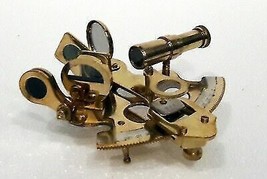 Halloween Sextant Nautical Golden Brass Victorian Old Gps System German - £24.25 GBP