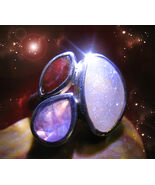 HAUNTED RING CIRCLE OF WITCHES SEALS OF UNLIMITED HAPPINESS MAGICK HIGHE... - $337.77