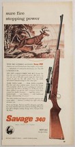 1958 Print Ad Savage 340 Bolt-Action Rifles Buck Deer Leaps Chicopee Falls,MA - £10.77 GBP