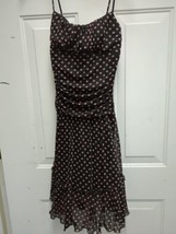 XOXO Women&#39;s Dress Size Medium Black Pink Polka Dot Spaghetti Strap - £12.50 GBP