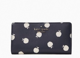 New Kate Spade Staci Orchard Toss Print Large Slim Bifold wallet Blazer ... - £43.28 GBP