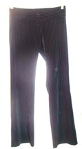 NY Invasion Black Pants with White Pinstripes and Belt Loops Size 7 - £24.66 GBP