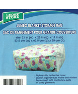 Large BLANKET &amp; Bedding Zipper STORAGE BAG clear Plastic 21&quot;x25&quot;x11&quot; com... - $342.86 MXN