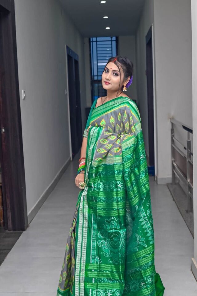 sambalpuri handloom wedding pure silk saree gifts for women's