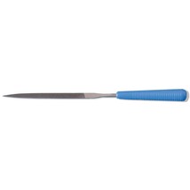 Grobet 14cm Knife Needle File w/Handle, Cut 4, Item No. 30.556 - £23.85 GBP