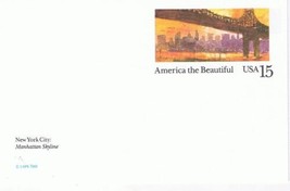 USPS Postcard America The Beautiful NYC Manhattan Skyline  - £2.33 GBP