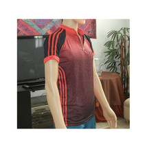 Henley T Shirt   Elegant Colorful Red &amp; Black Gradient Design Sublimated Shirt - £14.02 GBP