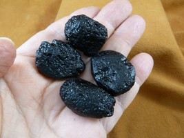 (x-362) set of 4 small Tektites TEKTITE from Impact 700,000 years ago sp... - $225.36 MXN