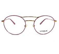 Vogue Eyeglasses Frames VO 4059 5053 Pink Gold Round Full Rim 50-19-135 - £33.41 GBP