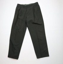 Vintage 90s Streetwear Mens 34x31 Distressed Pleated Cuffed Deep Dye Chino Pants - £40.16 GBP