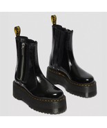 Dr. Martens 2976 Chelsea Distressed Patent Leather Platform Zipper Boots... - $222.92 CAD