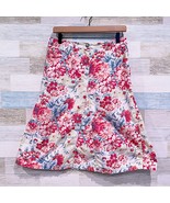 Disney Vintage Floral Denim Flared Midi Skirt Mickey Mouse Donaldson Wom... - $59.39