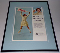 1966 American Dairy / Milk / Cheerleader 11x14 Framed ORIGINAL Advertisement - £38.82 GBP