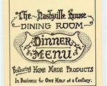 The Nashville House Dining Room Dinner Menu Brown County Indiana Frankli... - £14.20 GBP