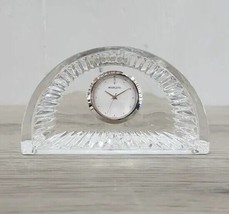 Vintage Marquis By Waterford Crystal Germany Half Circle Quartz Desk Clock - £15.41 GBP