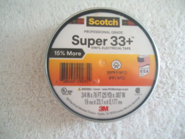 &quot; NIP &quot; Scotch Super 33+ Vinyl Electrical Tape 3/4 in. x 76 Ft.(25 yd) - £10.99 GBP