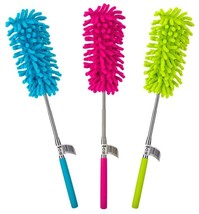 1 X Extendable Telescopic Duster Microfibre Cleaning Feather Brush Washable - £9.79 GBP