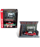 1958 Plymouth Fury Red with &quot;Darnell&#39;s Garage&quot; Scenic Display Diorama fr... - $1,713.36 MXN