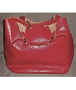 DIAZ Red Leather Handbag/Tote Bag - $4,169.71 MXN