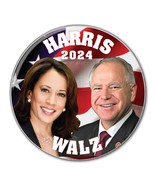 HARRIS WALZ #4 CAMPAIGN 2024 3&quot; PIN BACK BUTTON PRESIDENT OF THE UNITED ... - $7.99