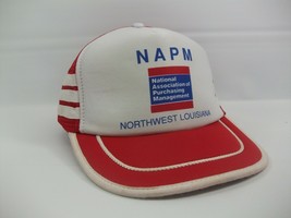 NAPM Hat Vintage 3 Tri Stripe Red White Snapback Trucker Cap - £17.26 GBP