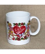 Vintage Cupid Heart Be My Valentine Coffee Mug Cup Kitsch Retro Romance ... - £11.72 GBP