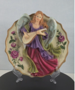 Handcrafted 3D Angel Plate Music Intrument Religious Heaven Collectible ... - $17.56