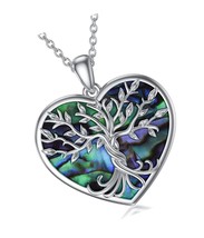 Tree of Life Necklaces 925 Sterling Silver Abalone - £131.98 GBP