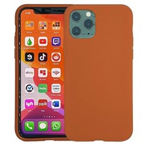 Liquid Silicone Gel Rubber Shockproof Case for iPhone 11 Pro Max 6.5&quot; BROWN - £6.14 GBP