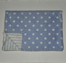 First Impressions Blue White Stripes Polka Dots Fleece Baby Blanket SPOTS READ - $29.65