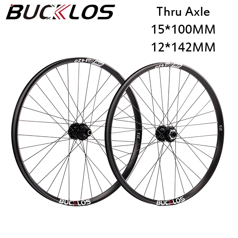 BUCKLOS MTB Bike Wheelset 27.5/29 In 15*100mm 12*142mm Mountain Bike Wheel Rim U - £328.17 GBP