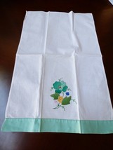 Towel &amp; Napkin runner towel appliqué  Embroidery Floral Cotton - $20.79