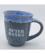 Outer Banks Pottery Coffee Mug With Sea Shell &amp; Waves Design - Blue &amp; Gray - €8,42 EUR
