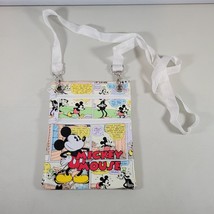 Mickey Mouse 90th Comic Strip Vinyl Messenger Crossbody Purse Bag 2 sided - £8.80 GBP